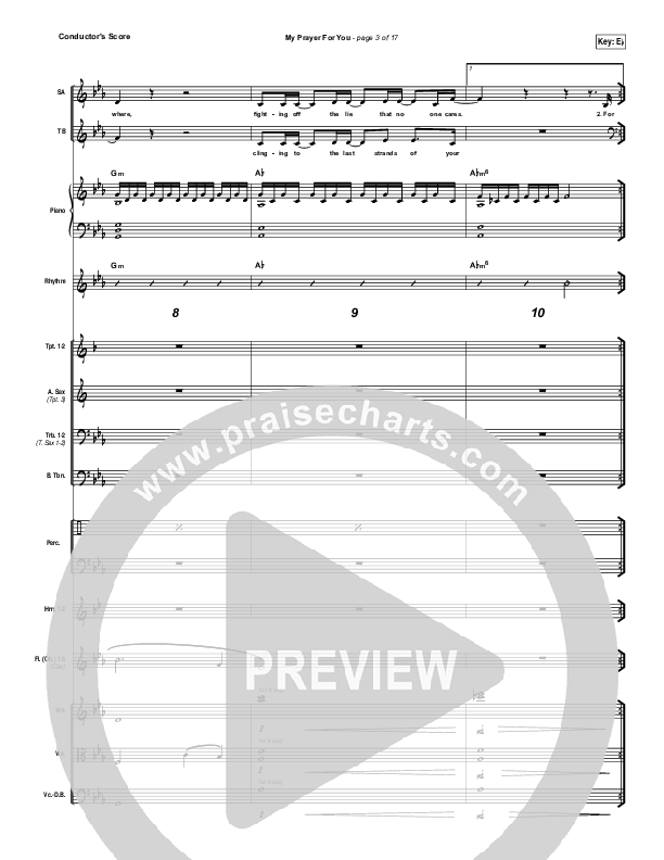 My Prayer For You Conductor's Score (Alisa Turner)