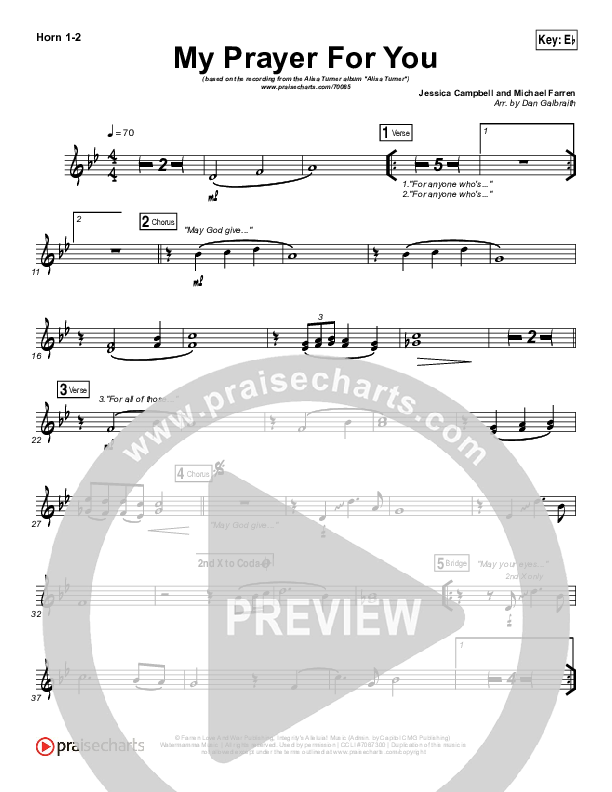 My Prayer For You Brass Pack (Alisa Turner)