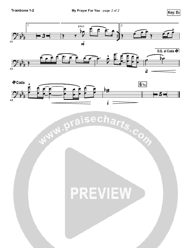 My Prayer For You Trombone 1/2 (Alisa Turner)