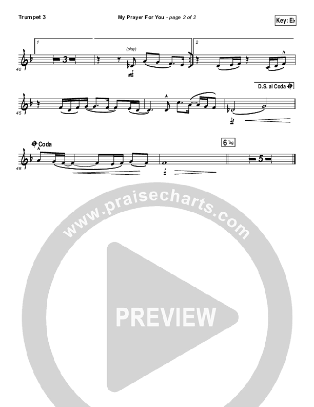 My Prayer For You Trumpet 3 (Alisa Turner)