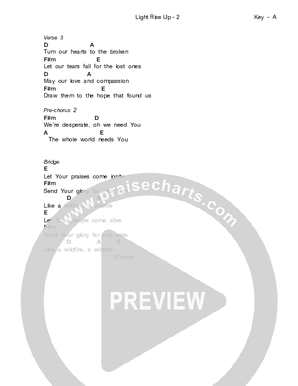 Light Rise Up Chords & Lyrics (Stephen Christian)