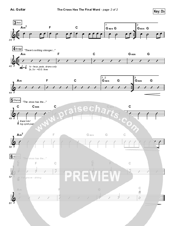 The Cross Has The Final Word Acoustic Guitar (The Belonging Co / Henry Seeley)