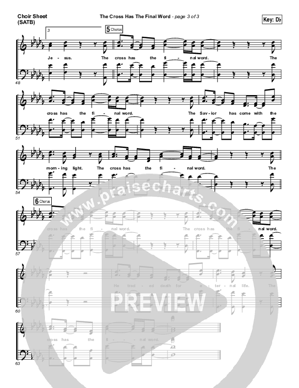 The Cross Has The Final Word Choir Sheet (SATB) (The Belonging Co / Henry Seeley)