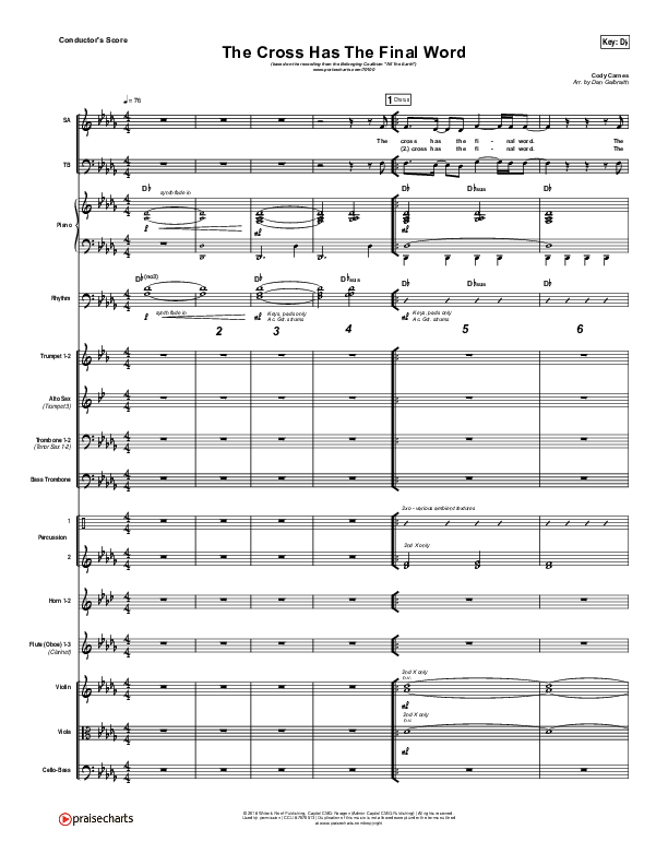 The Cross Has The Final Word Conductor's Score (The Belonging Co / Henry Seeley)