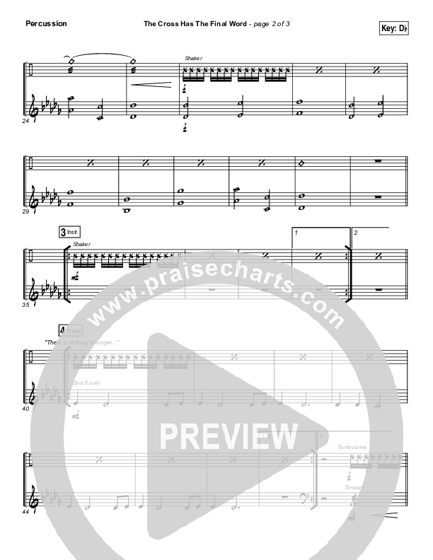 The Cross Has The Final Word Percussion (The Belonging Co / Henry Seeley)