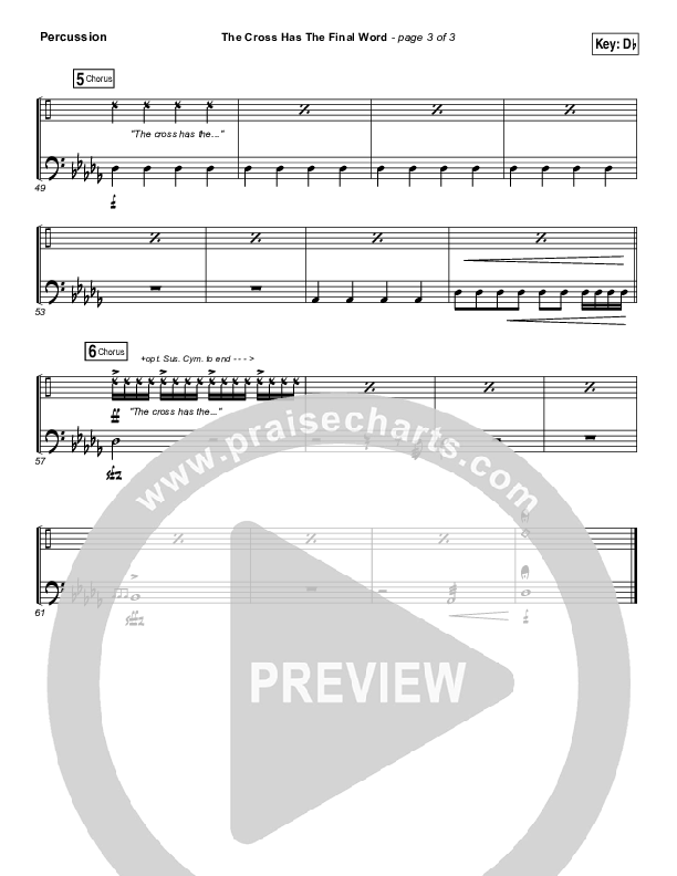 The Cross Has The Final Word Percussion (The Belonging Co / Henry Seeley)