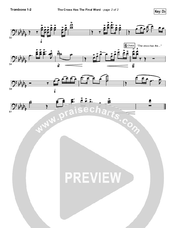 The Cross Has The Final Word Trombone 1/2 (The Belonging Co / Henry Seeley)