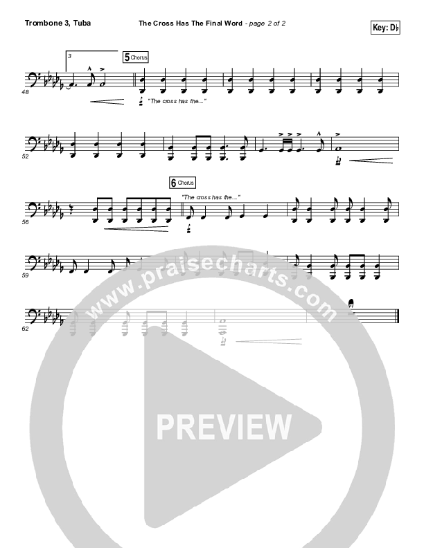 The Cross Has The Final Word Trombone 3/Tuba (The Belonging Co / Henry Seeley)