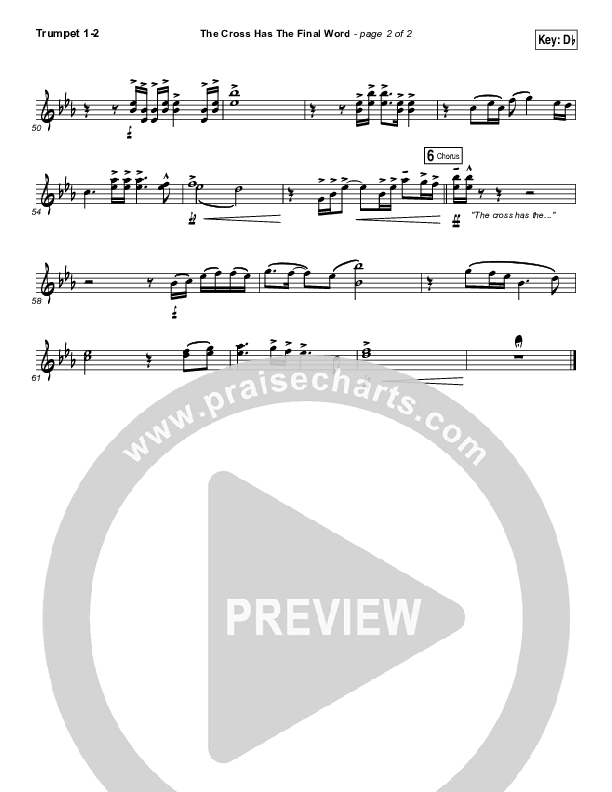 The Cross Has The Final Word Trumpet 1,2 (The Belonging Co / Henry Seeley)