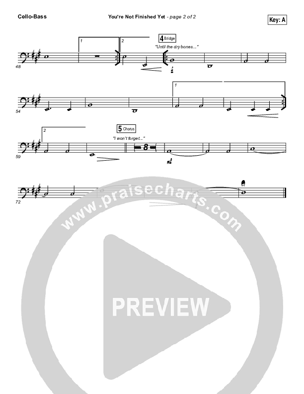 You're Not Finished Yet Cello/Bass (The Belonging Co / Maggie Reed)