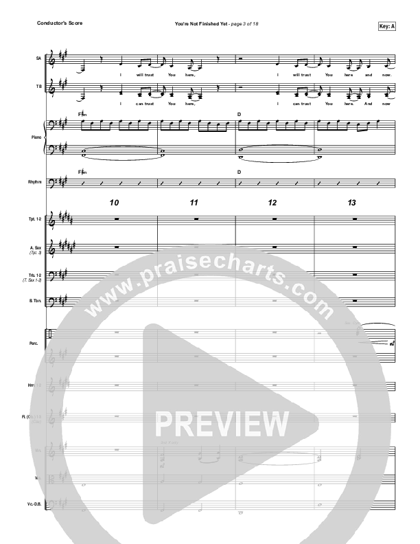 You're Not Finished Yet Conductor's Score (The Belonging Co / Maggie Reed)