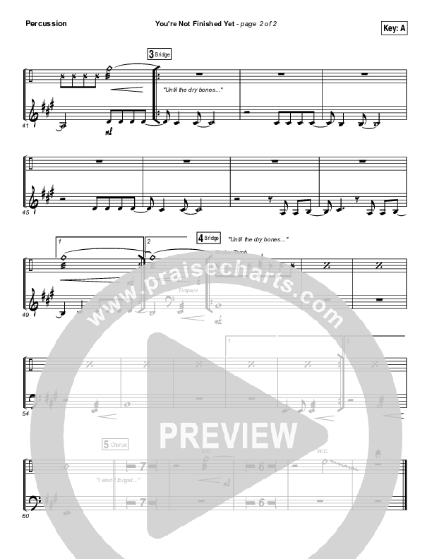 You're Not Finished Yet Percussion (The Belonging Co / Maggie Reed)