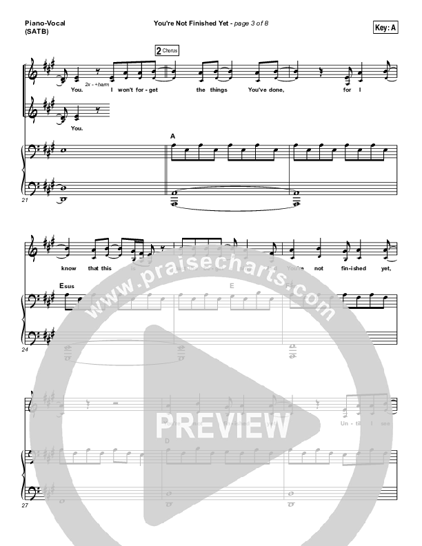 You're Not Finished Yet Piano/Vocal (SATB) (The Belonging Co / Maggie Reed)