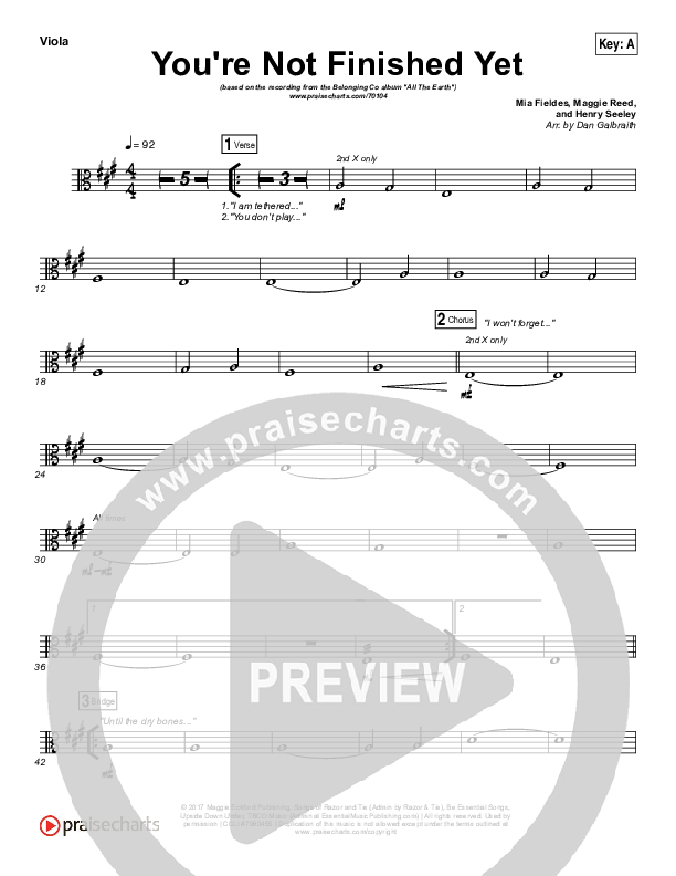 You're Not Finished Yet Viola (The Belonging Co / Maggie Reed)