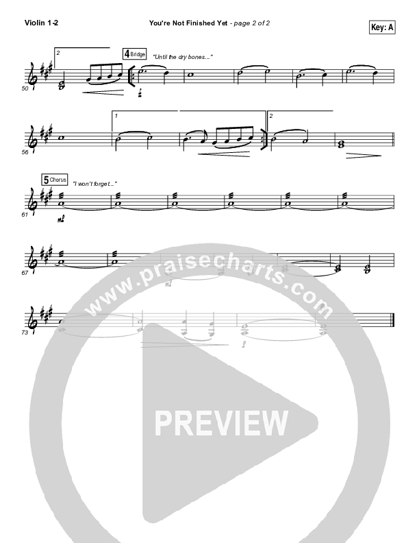 You're Not Finished Yet Violin 1/2 (The Belonging Co / Maggie Reed)