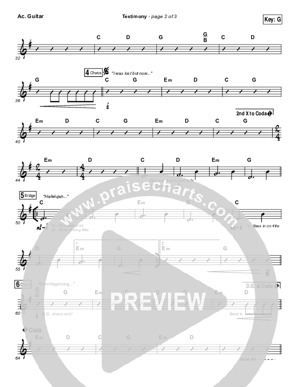 Testimony Acoustic Guitar (The Belonging Co / Cody Carnes)