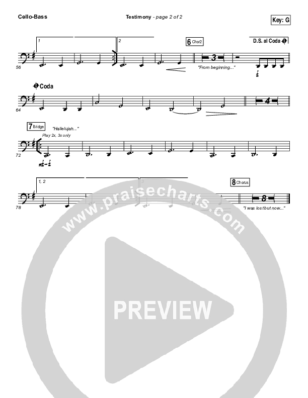 Testimony Cello/Bass (The Belonging Co / Cody Carnes)