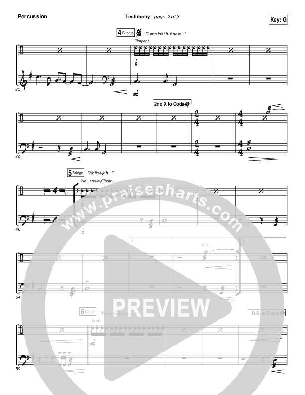 Testimony Percussion (The Belonging Co / Cody Carnes)