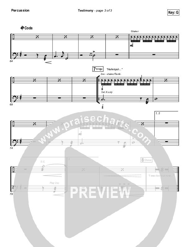 Testimony Percussion (The Belonging Co / Cody Carnes)