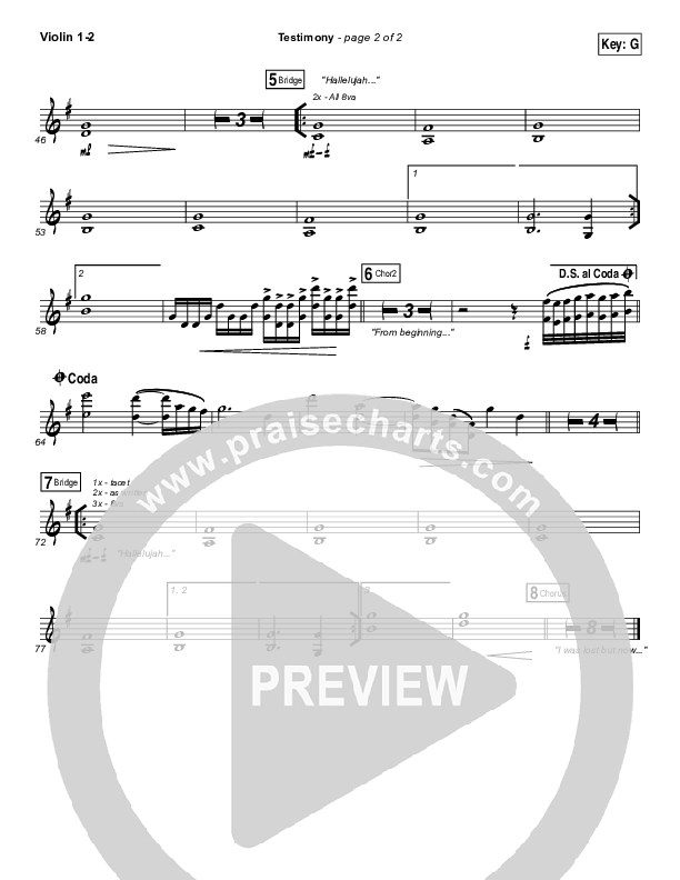 Testimony Violin 1/2 (The Belonging Co / Cody Carnes)