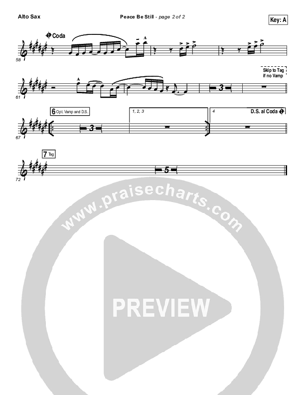 Peace Be Still Alto Sax (The Belonging Co / Lauren Daigle)