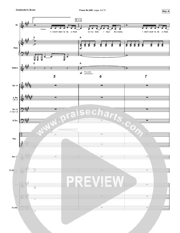 Peace Be Still Conductor's Score (The Belonging Co / Lauren Daigle)