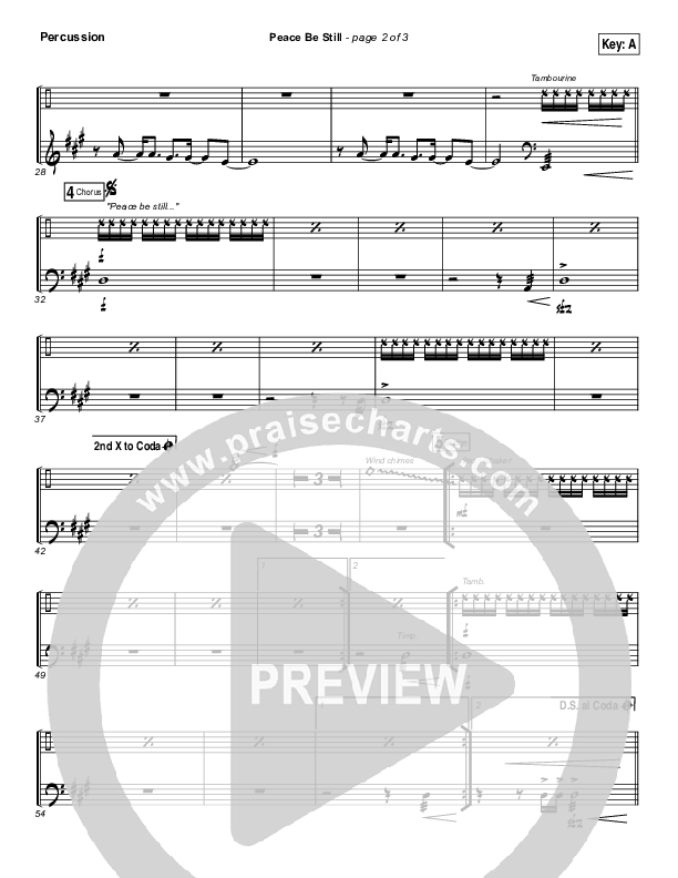 Peace Be Still Percussion (The Belonging Co / Lauren Daigle)