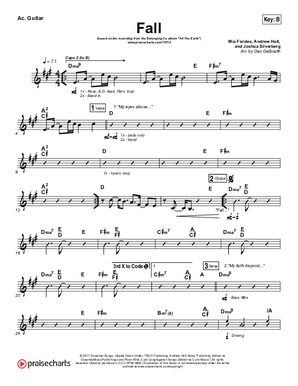 Fall Acoustic Guitar (The Belonging Co / Meredith Andrews / Andrew Holt)