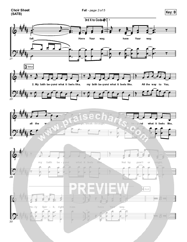 Fall Choir Sheet (SATB) (The Belonging Co / Meredith Andrews / Andrew Holt)