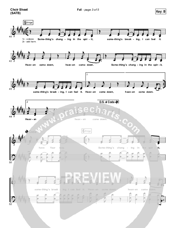 Fall Choir Sheet (SATB) (The Belonging Co / Meredith Andrews / Andrew Holt)