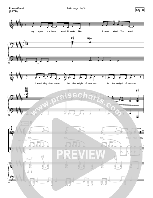 Fall Piano/Vocal (SATB) (The Belonging Co / Meredith Andrews / Andrew Holt)