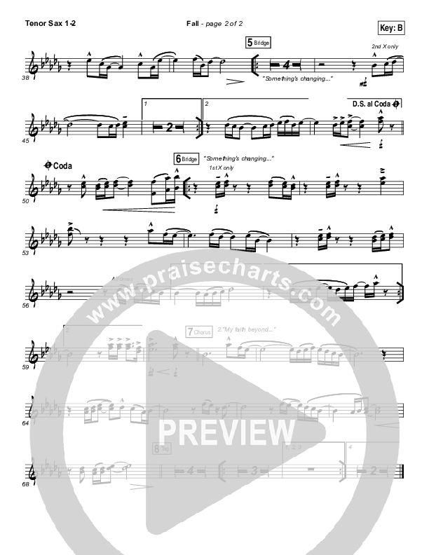 Fall Tenor Sax 1/2 (The Belonging Co / Meredith Andrews / Andrew Holt)