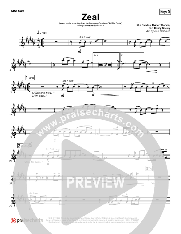 Zeal (Allskate Remix) Alto Sax (The Belonging Co / Henry Seeley)