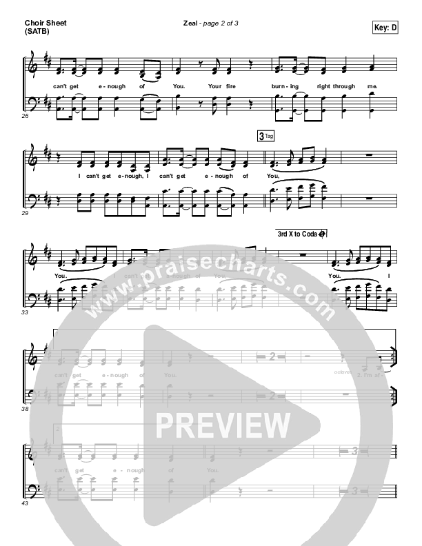 Zeal (Allskate Remix) Choir Sheet (SATB) (Print Only) (The Belonging Co / Henry Seeley)