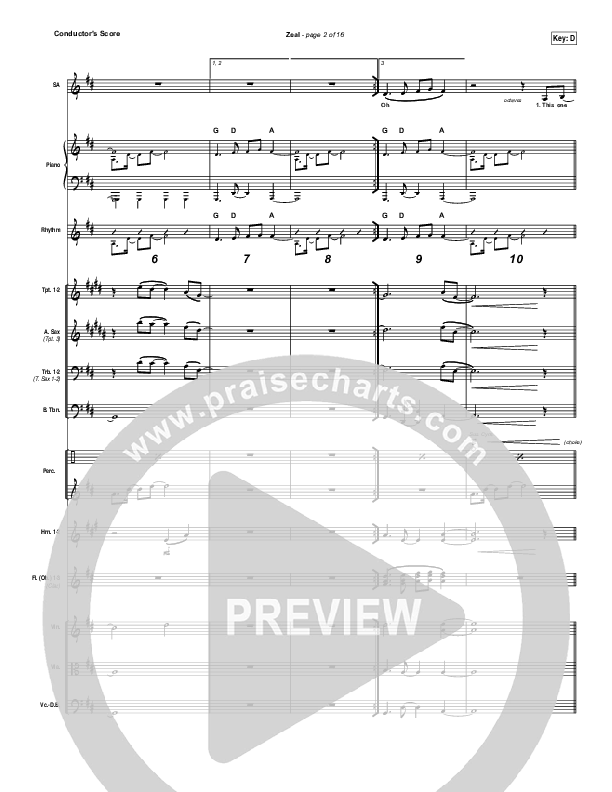 Zeal (Allskate Remix) Conductor's Score (The Belonging Co / Henry Seeley)