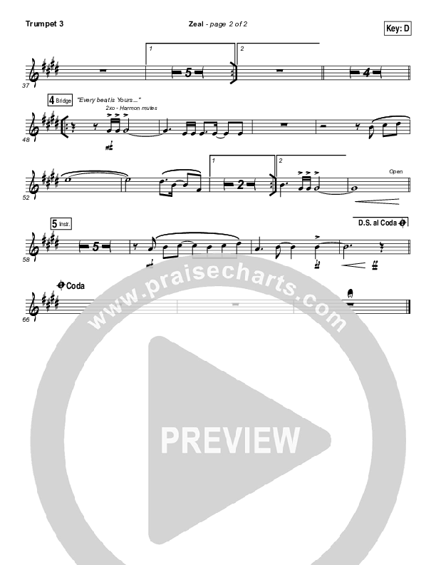 Zeal (Allskate Remix) Trumpet 3 (The Belonging Co / Henry Seeley)