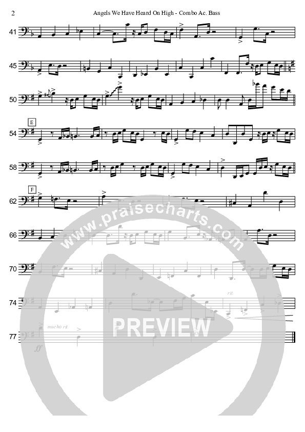 Angels We Have Heard On High (Instrumental) Bass Guitar (David Arivett)