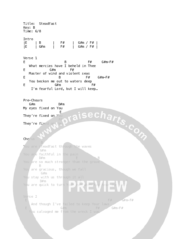 Steadfast Chords & Lyrics (Joshua Leventhal)