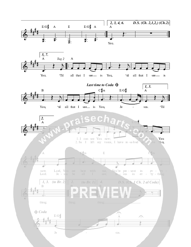 Be My Vision Lead Sheet (Planetshakers)