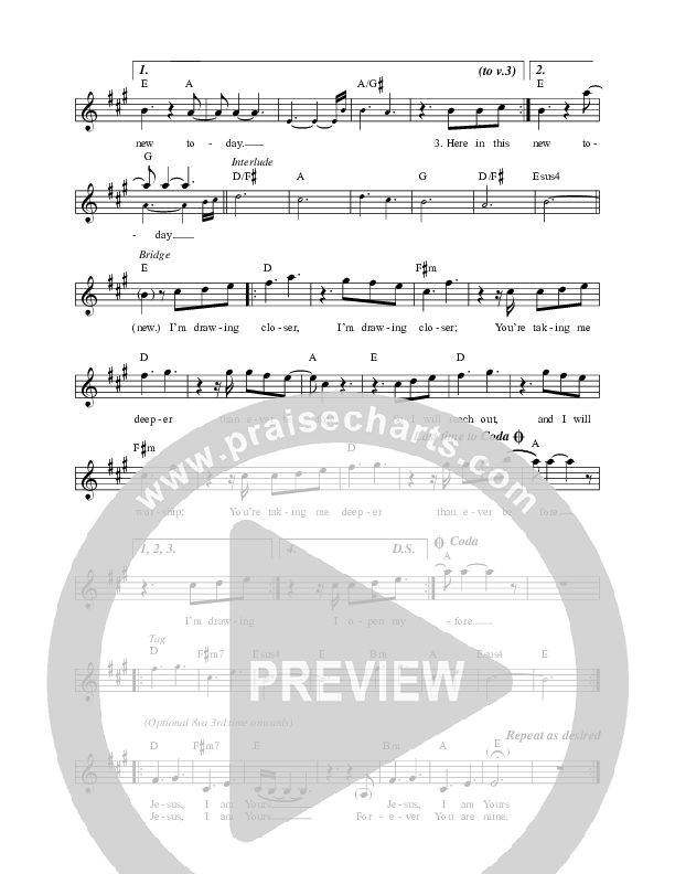 A Love I Know Lead Sheet (Planetshakers)