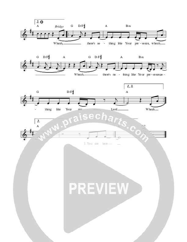 You Are Here Lead Sheet (Planetshakers)