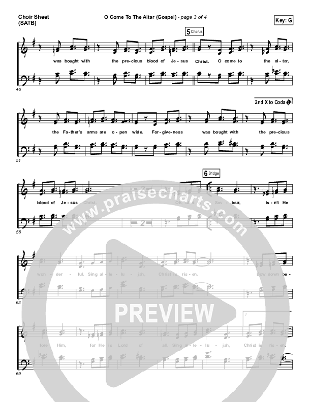 O Come To The Altar (Gospel) Choir Vocals (SATB) (PraiseCharts)