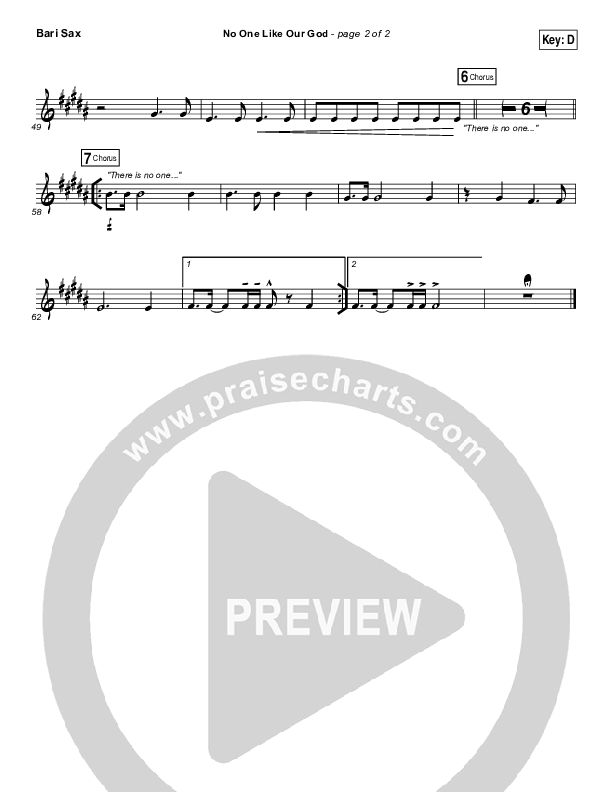 No One Like Our God Bari Sax (Lincoln Brewster)