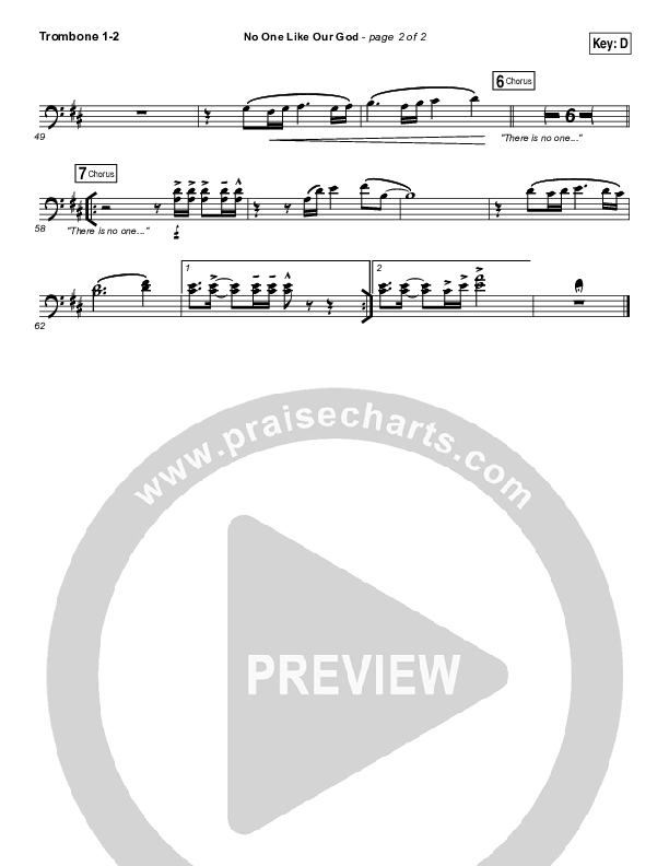 No One Like Our God Trombone 1/2 (Lincoln Brewster)