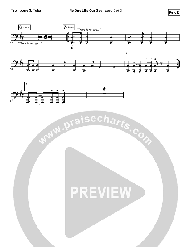 No One Like Our God Trombone 3/Tuba (Lincoln Brewster)