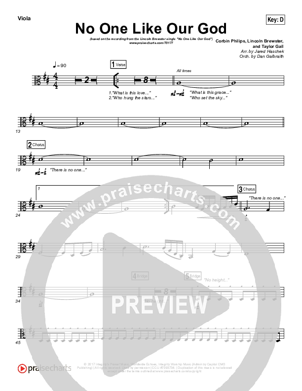 No One Like Our God Viola (Lincoln Brewster)