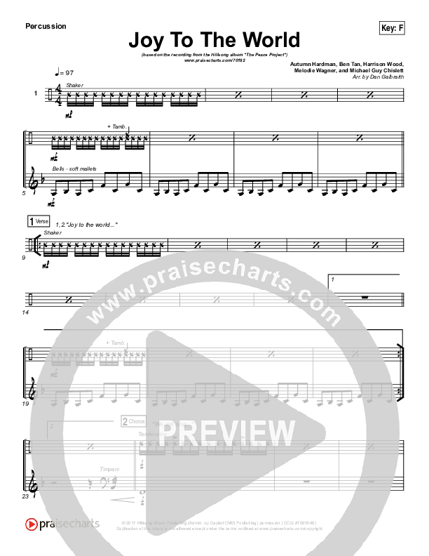 Joy To The World Percussion (Hillsong Worship)