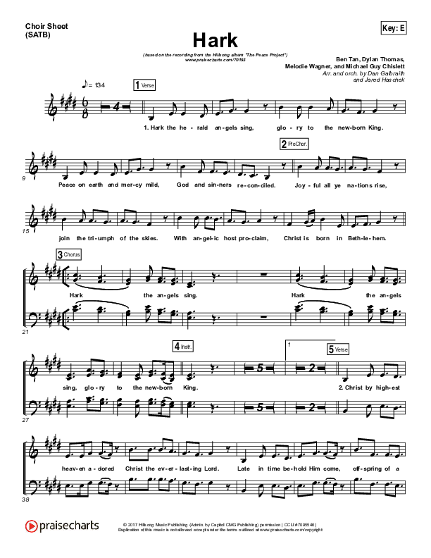 Hark Choir Vocals (SATB) (Hillsong Worship)