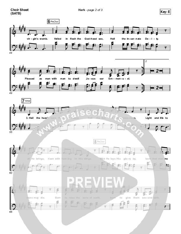 Hark Choir Sheet (SATB) (Hillsong Worship)