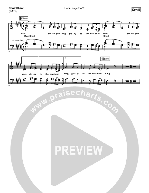 Hark Choir Sheet (SATB) (Hillsong Worship)